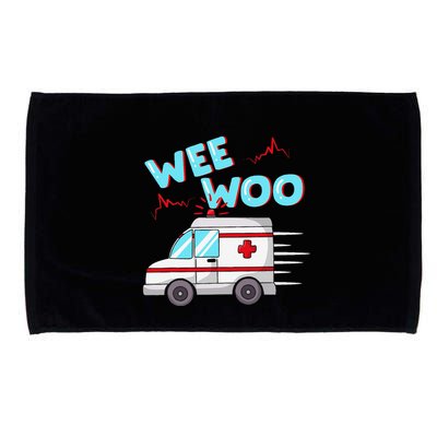 Ems Ambulance Wee Woo Paramedic Emt Gift Boo Boo Bus Microfiber Hand Towel