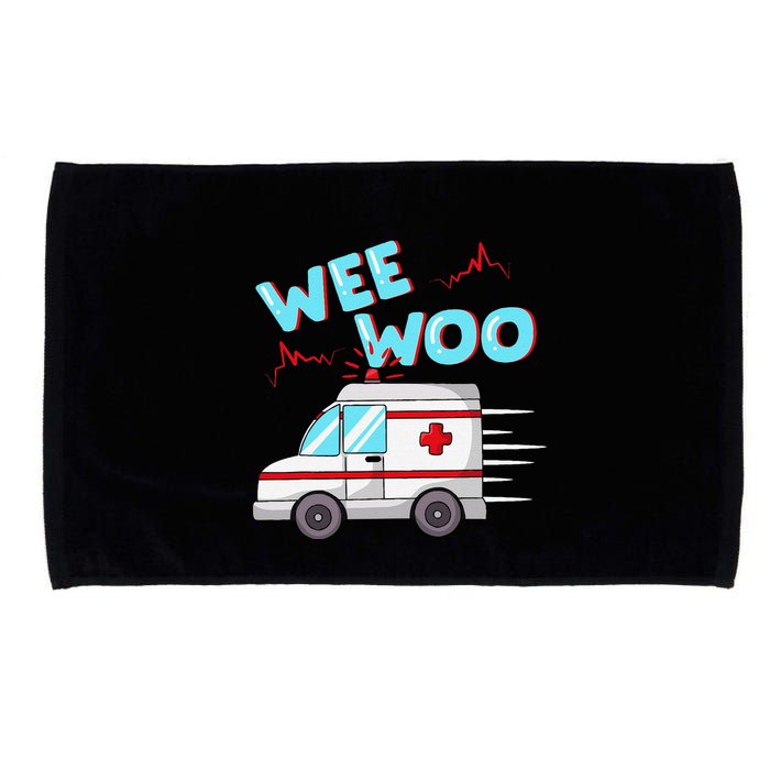Ems Ambulance Wee Woo Paramedic Emt Gift Boo Boo Bus Microfiber Hand Towel