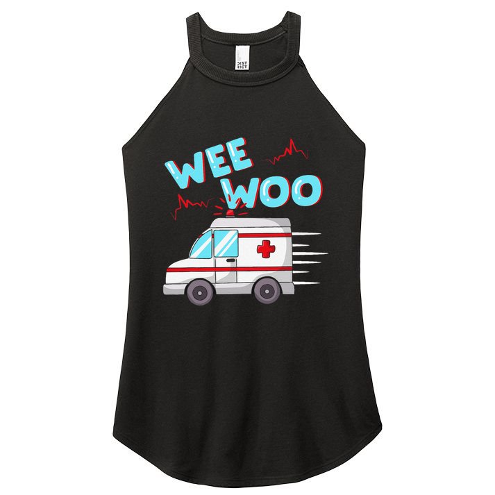 Ems Ambulance Wee Woo Paramedic Emt Gift Boo Boo Bus Women's Perfect Tri Rocker Tank