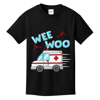 Ems Ambulance Wee Woo Paramedic Emt Gift Boo Boo Bus Kids T-Shirt