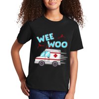Ems Ambulance Wee Woo Paramedic Emt Gift Boo Boo Bus Kids T-Shirt