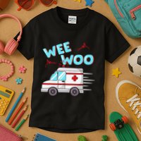 Ems Ambulance Wee Woo Paramedic Emt Gift Boo Boo Bus Kids T-Shirt