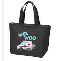 Ems Ambulance Wee Woo Paramedic Emt Gift Boo Boo Bus Zip Tote Bag