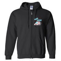 Ems Ambulance Wee Woo Paramedic Emt Gift Boo Boo Bus Full Zip Hoodie