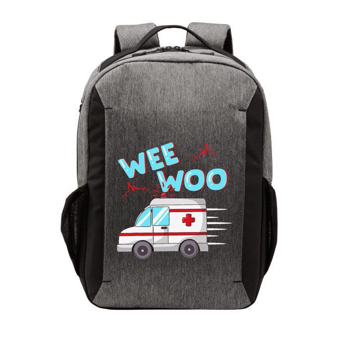 Ems Ambulance Wee Woo Paramedic Emt Gift Boo Boo Bus Vector Backpack