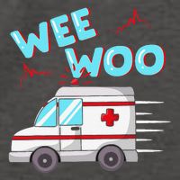 Ems Ambulance Wee Woo Paramedic Emt Gift Boo Boo Bus Vector Backpack