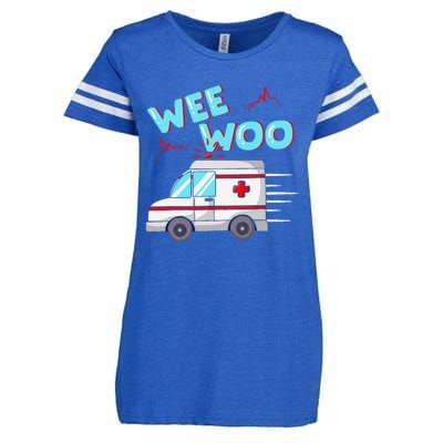 Ems Ambulance Wee Woo Paramedic Emt Gift Boo Boo Bus Enza Ladies Jersey Football T-Shirt