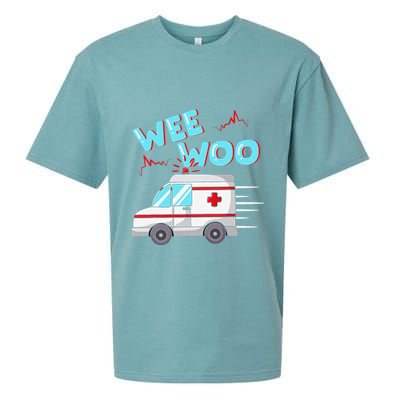 Ems Ambulance Wee Woo Paramedic Emt Gift Boo Boo Bus Sueded Cloud Jersey T-Shirt