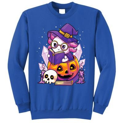 Enchanting Axolotl Witchcraft Halloween Pastel Goth Sweatshirt