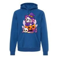 Enchanting Axolotl Witchcraft Halloween Pastel Goth Premium Hoodie