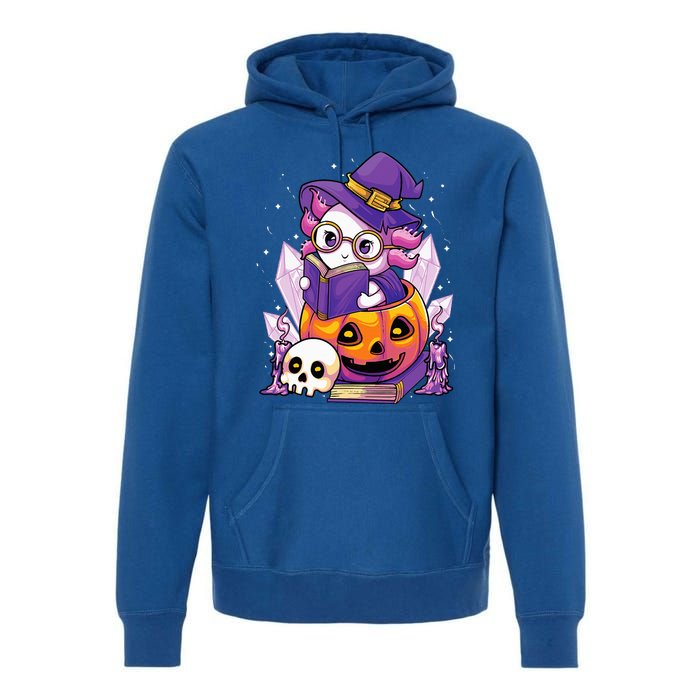 Enchanting Axolotl Witchcraft Halloween Pastel Goth Premium Hoodie