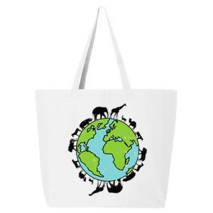 Earth Animals Wildlife Conservation Environmentalist Gift 25L Jumbo Tote