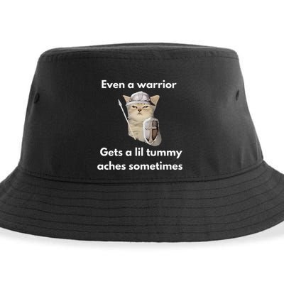 Even A Warrior Gets A Lil Tummy Aches Sometimes Sustainable Bucket Hat