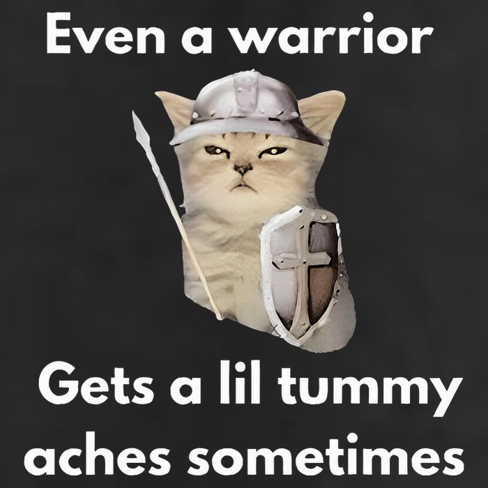 Even A Warrior Gets A Lil Tummy Aches Sometimes 15oz Campfire Ceramic Mug