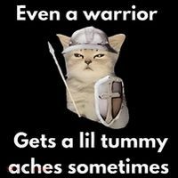 Even A Warrior Gets A Lil Tummy Aches Sometimes Drawstring Bag