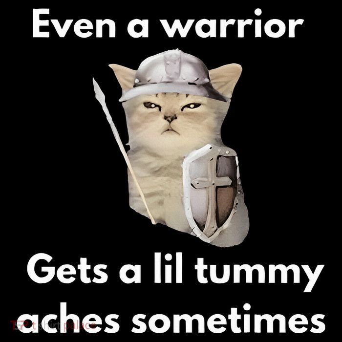 Even A Warrior Gets A Lil Tummy Aches Sometimes Drawstring Bag