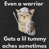 Even A Warrior Gets A Lil Tummy Aches Sometimes Golf Towel
