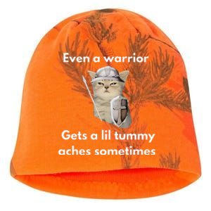 Even A Warrior Gets A Lil Tummy Aches Sometimes Kati - Camo Knit Beanie