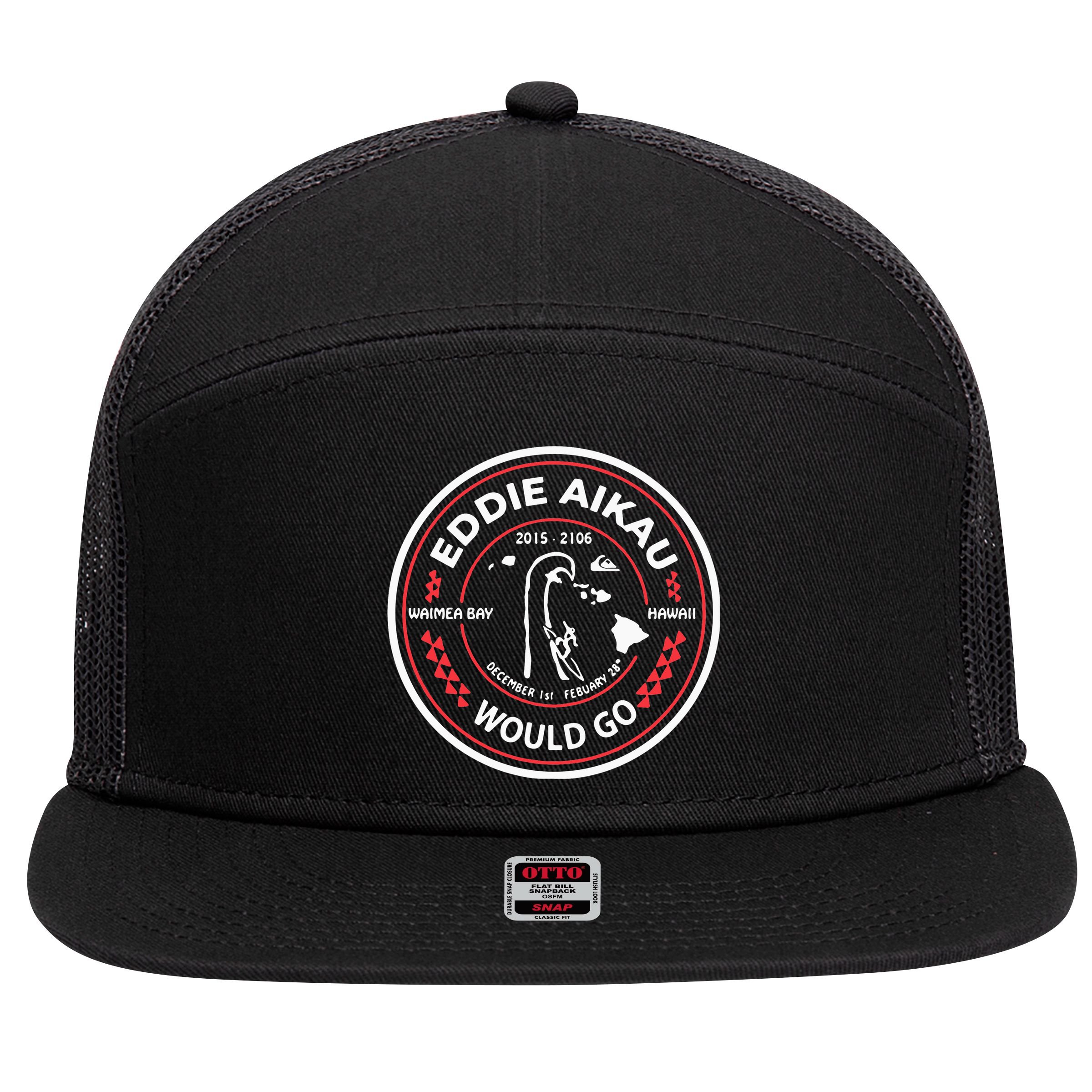 Eddie Aikau Would Go 7 Panel Mesh Trucker Snapback Hat