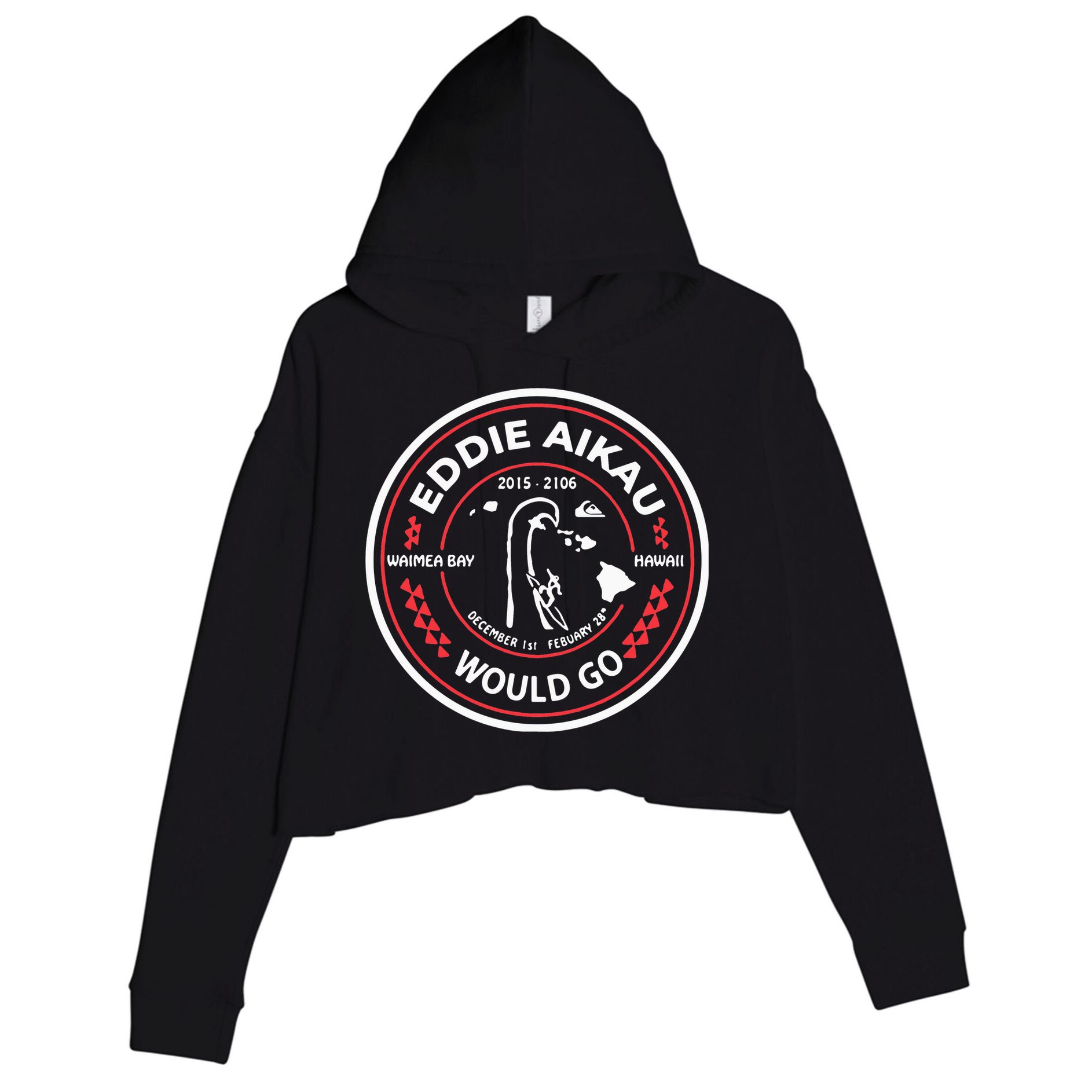 Eddie Aikau Would Go Crop Fleece Hoodie