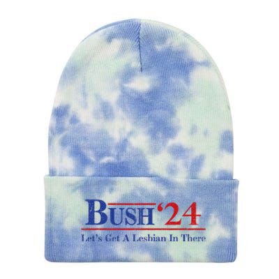 Edit Bush ’24 Let’S Get A Lesbian In There Politic Tie Dye 12in Knit Beanie