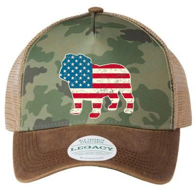 English Bulldog 4th Of July Dog American Flag Usa Legacy Tie Dye Trucker Hat