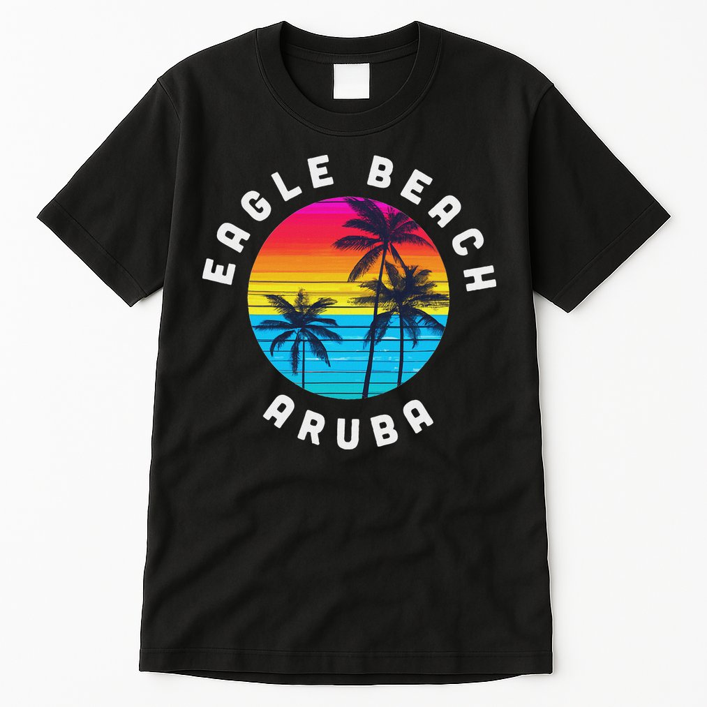 Eagle Beach Aruba Vacation Souvenir Sunset Beach Tall T-Shirt