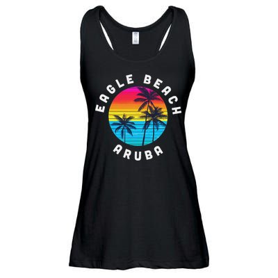 Eagle Beach Aruba Vacation Souvenir Sunset Beach Ladies Essential Flowy Tank