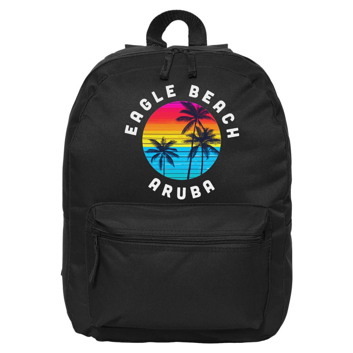 Eagle Beach Aruba Vacation Souvenir Sunset Beach 16 in Basic Backpack