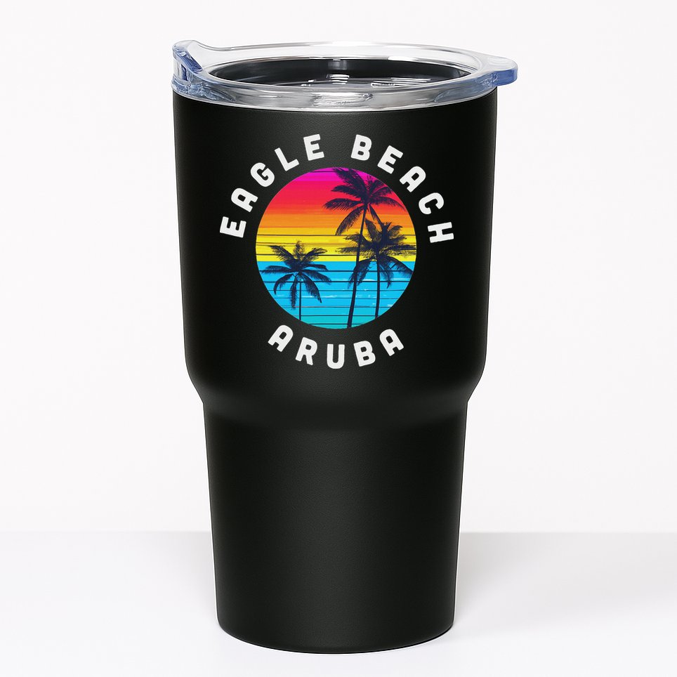 Eagle Beach Aruba Vacation Souvenir Sunset Beach Tumbler