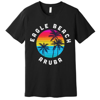 Eagle Beach Aruba Vacation Souvenir Sunset Beach Premium T-Shirt