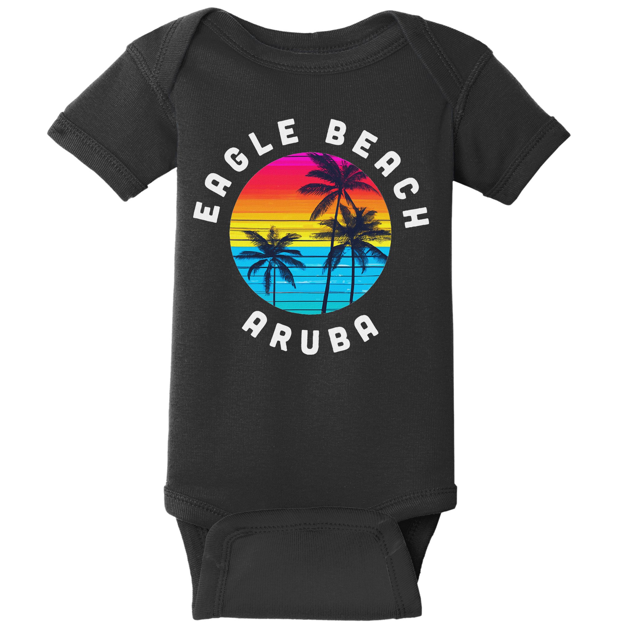 Eagle Beach Aruba Vacation Souvenir Sunset Beach Baby Bodysuit