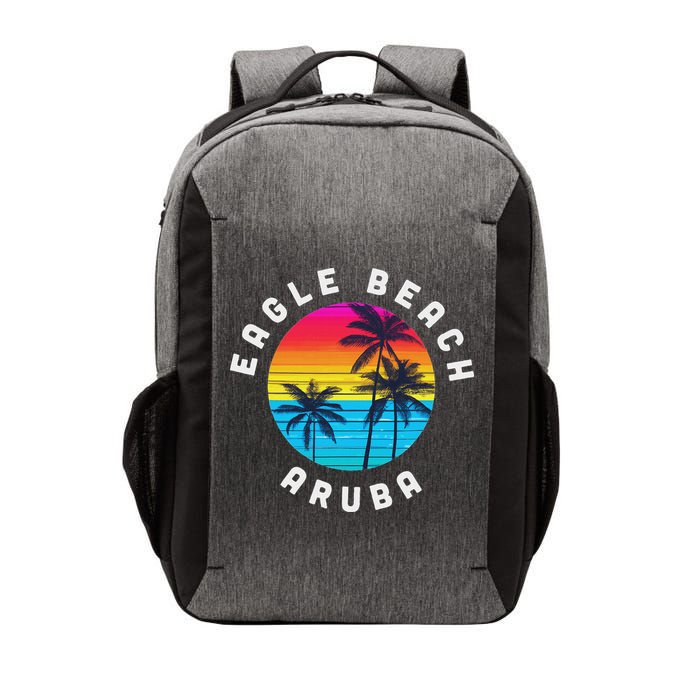 Eagle Beach Aruba Vacation Souvenir Sunset Beach Vector Backpack