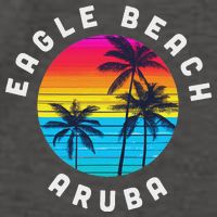 Eagle Beach Aruba Vacation Souvenir Sunset Beach Vector Backpack