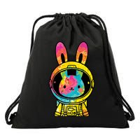 Easter Bunny Astronaut Space Rabbit Drawstring Bag