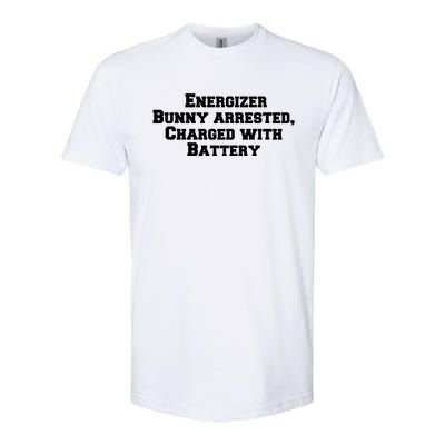 Energizer Bunny Arrested Charged With Battery Humor Funny Softstyle CVC T-Shirt