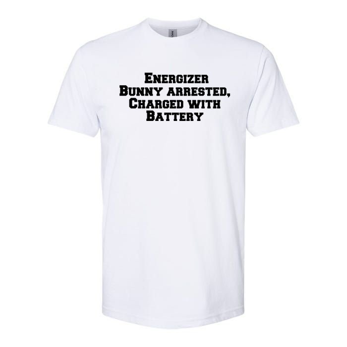 Energizer Bunny Arrested Charged With Battery Humor Funny Softstyle CVC T-Shirt