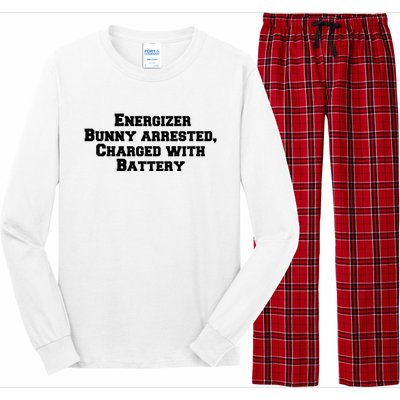 Energizer Bunny Arrested Charged With Battery Humor Funny Long Sleeve Pajama Set