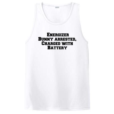 Energizer Bunny Arrested Charged With Battery Humor Funny PosiCharge Competitor Tank