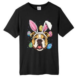 Easter Bunny American Bulldog Dog Women Tall Fusion ChromaSoft Performance T-Shirt