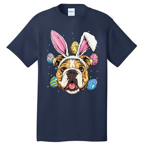 Easter Bunny American Bulldog Dog Women Tall T-Shirt