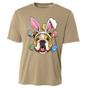 Easter Bunny American Bulldog Dog Women Cooling Performance Crew T-Shirt