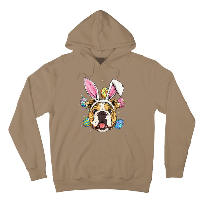 Easter Bunny American Bulldog Dog Women Hoodie