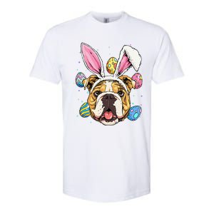 Easter Bunny American Bulldog Dog Women Softstyle CVC T-Shirt