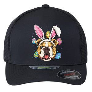 Easter Bunny American Bulldog Dog Women Flexfit Unipanel Trucker Cap