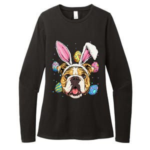 Easter Bunny American Bulldog Dog Women Womens CVC Long Sleeve Shirt