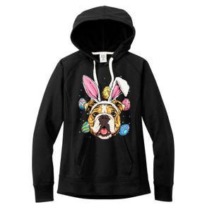 Easter Bunny American Bulldog Dog Women Women's Fleece Hoodie