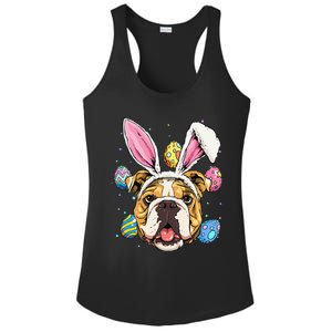 Easter Bunny American Bulldog Dog Women Ladies PosiCharge Competitor Racerback Tank