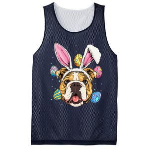 Easter Bunny American Bulldog Dog Women Mesh Reversible Basketball Jersey Tank