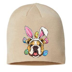 Easter Bunny American Bulldog Dog Women Sustainable Beanie